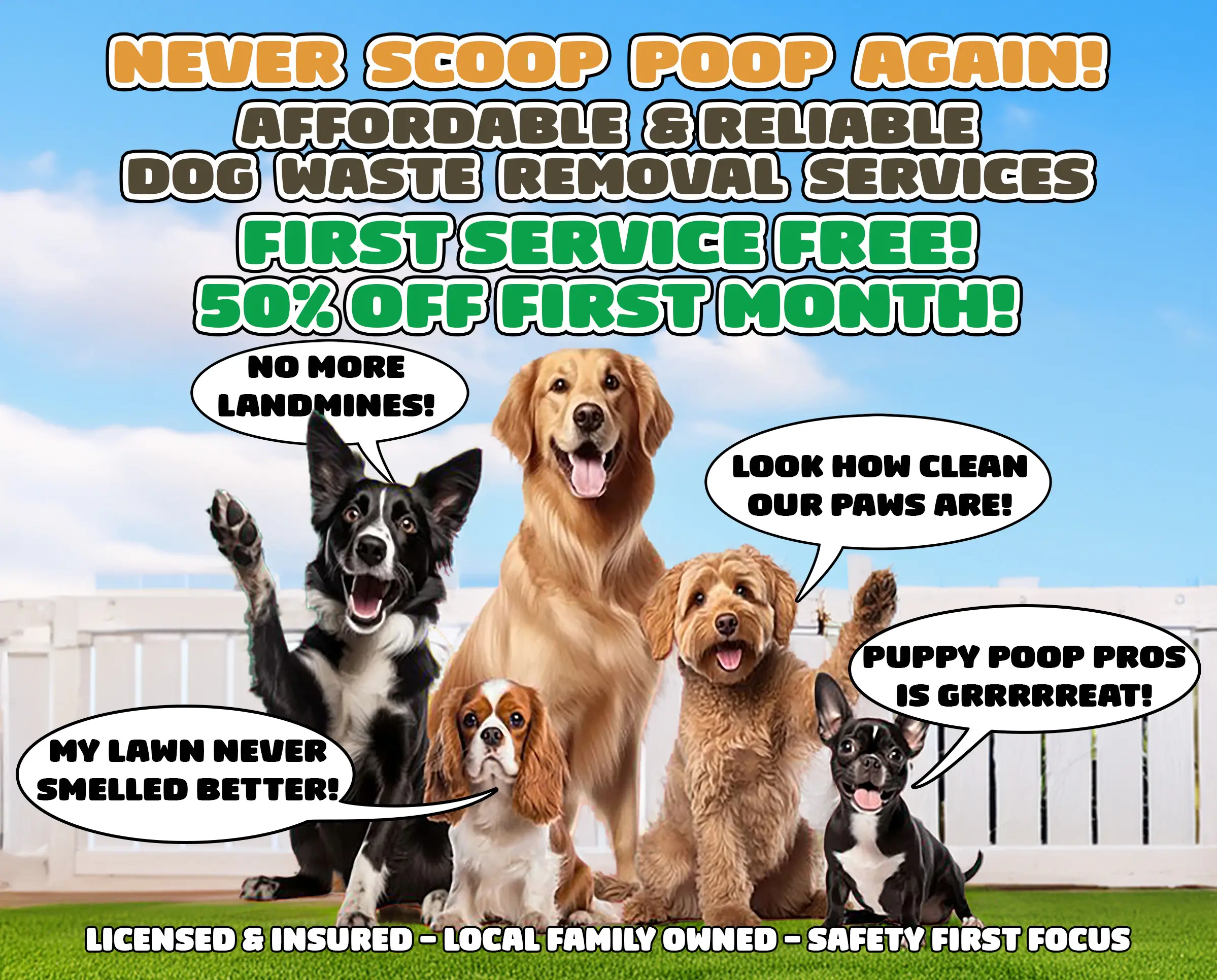 Affordable Dog Poop Scooping in Delaware and Surrounding Areas